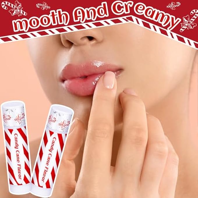 Sacubee 50 PACK CHRISTMAS LIP BALMS BULK PEPPERMINT CANDY FLAVOR LIP BALM WINTER HOLIDAY FLAVOR CHRISTMAS PARTY GIFTS STOCKING STUFFERS BULK FOR WOMEN EMPLOYEE STAFF COWORKERS - Image 4